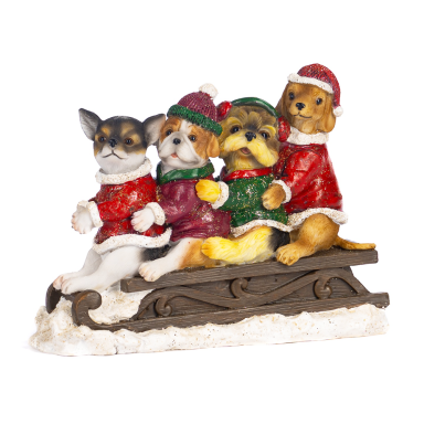 Goodwill kerstbeeld - Honden op slee