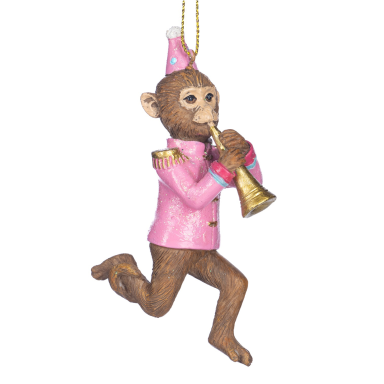 Goodwill kerstornament - Circus aap met trompet
