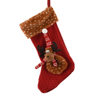 Decoris kerstsok - Met rendier