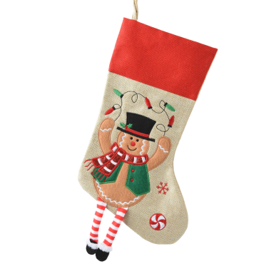 Decoris kerstsok - Met gingerbread poppetje