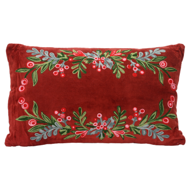 Decoris kerstkussen - Met hulst