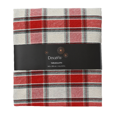 Decoris tafelkleed - Rood en wit