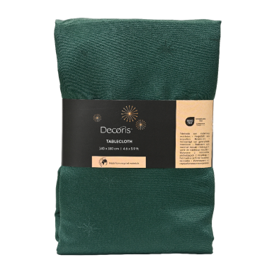 Decoris tafelkleed - Met sterren - Groen