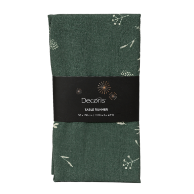 Decoris tafelloper - Met kersttakken
