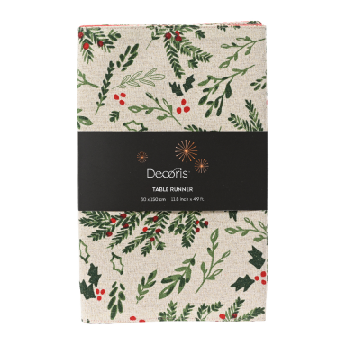 Decoris tafelloper - Met kersttakken
