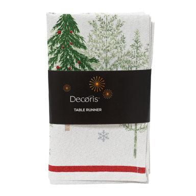 Decoris tafelloper - Met kerstbomen