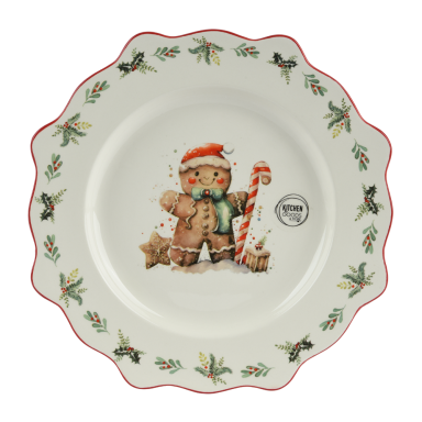 Decoris dinerbord - Met gingerbread poppetje