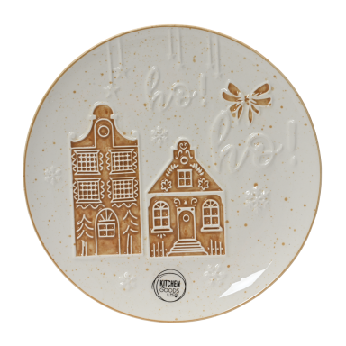 Decoris ontbijtbord - Met gingerbread huisjes
