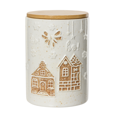 Decoris voorraadpot - Met gingerbread huisjes