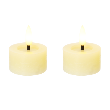 Lumineo LED theelicht - Beige - Set van 2