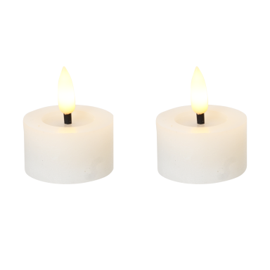 Lumineo LED theelicht - Wit - Set van 2