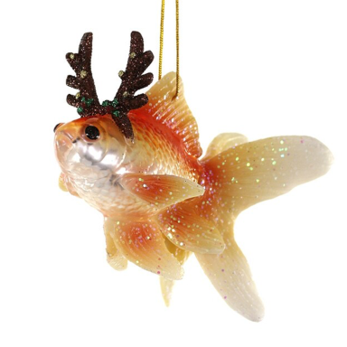 Cody Foster kerstornament - Goudvis met gewei