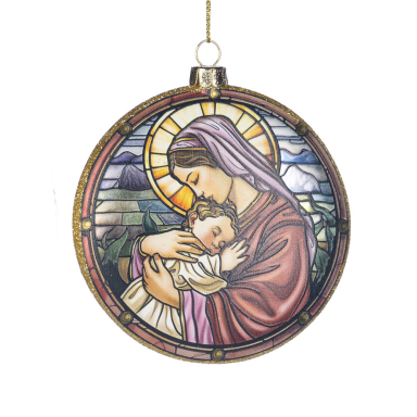 Goodwill kerstornament - Schijf - Met kerststal