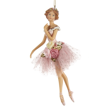 Goodwill kerstornament - Ballerina - Met rozen