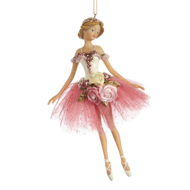 Goodwill kerstornament - Ballerina - Met rozen