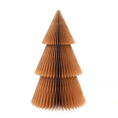 Only Natural papieren kerstboom - Met gouden glitters - Goud - 30cm