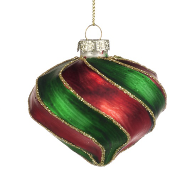Goodwill kerstbal - Met swirl - 8cm