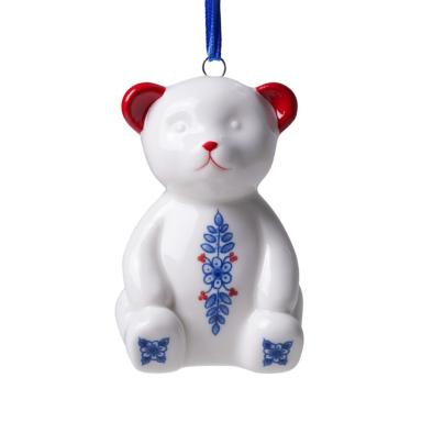 Heinen kerstornament - Teddybeer