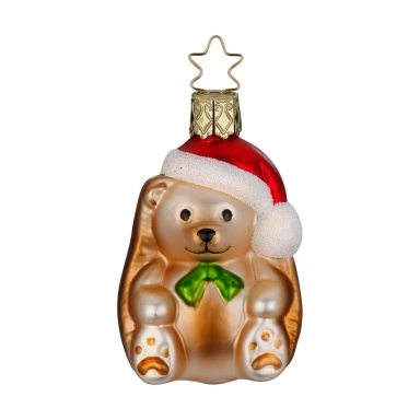 Inge Glas kerstornament - Egel met kerstmuts