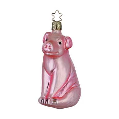 Inge Glas kerstornament - Jaar van het varken