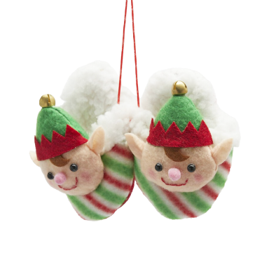 EDG kerstornament - Pantoffels met elf