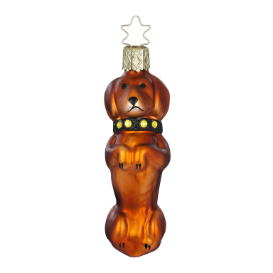 Inge Glas kerstornament - Teckel