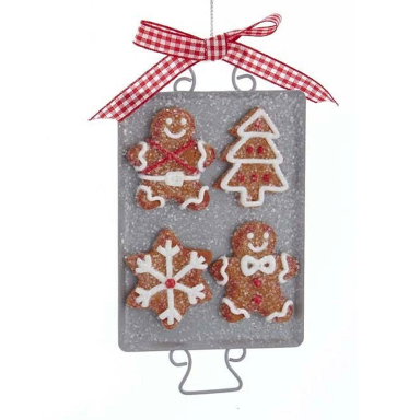 Kurt Adler kerstornament - Bakplaat met gingerbread koekjes