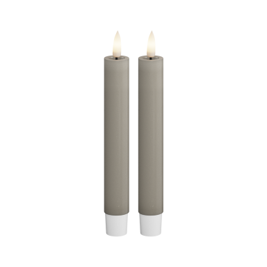 Deluxe Homeart LED dinerkaarsen - Zand - Set van 2