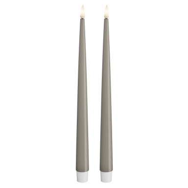 Deluxe Homeart LED dinerkaars - Zand - Set van 2