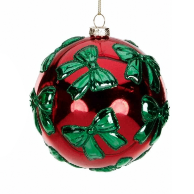 Goodwill kerstbal - Met strikken - 10cm