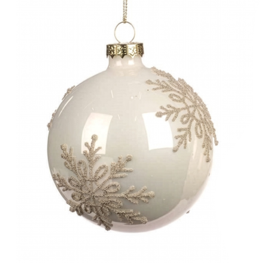 Goodwill kerstbal - Met sneeuwvlok - 8cm