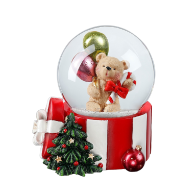 Holly & Jolly sneeuwbol - Met teddybeer