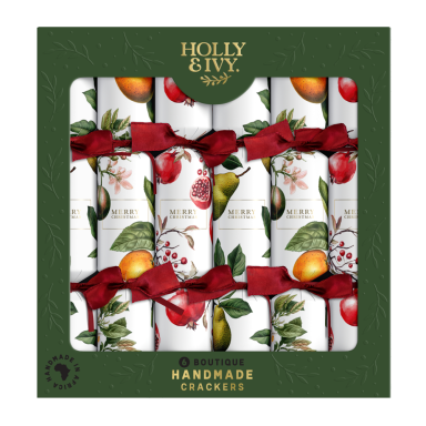 Holly & Ivy Christmas crackers - Large Fruit - Set van 6