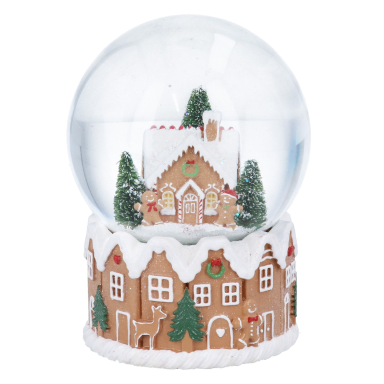 Gisela Graham sneeuwbol - Met gingerbread huisjes