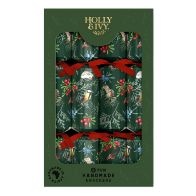Holly & Ivy Christmas crackers - Forest Scene - Set van 8