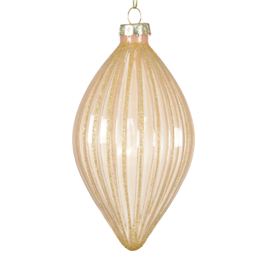 Decoris kerstpegel - Met ribbels - 8cm