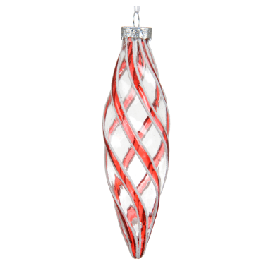 Decoris kerstpegel - Met swirl - 12cm