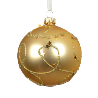 Decoris kerstbal - Met sterren - 8cm