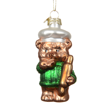 Decoris kerstornament - Beer met deegroller