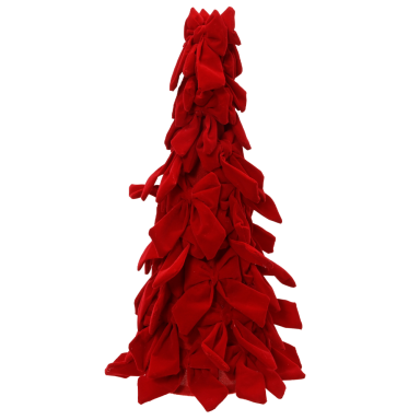 Decoris kerstbeeld - Kerstboom - Met strikken