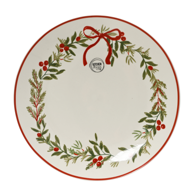Decoris dinerbord - Met kersttakken