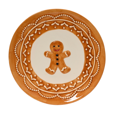 Decoris ontbijtbord - Met gingerbread poppetje
