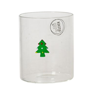 Decoris waterglas - Met kerstboom