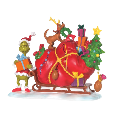 The Grinch Village kerstbeeld - The Grinch's small heart grew
