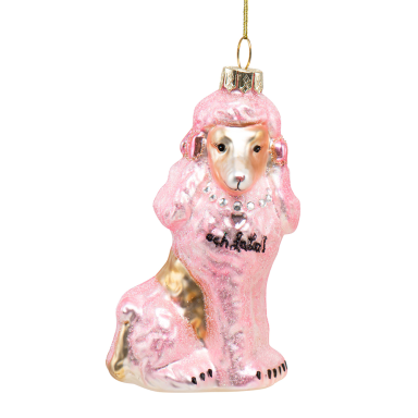 Kurt Adler glazen kerstornament - Poedel