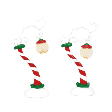 The Grinch Village kerstdorp figuren - Who street lights - Set van 2