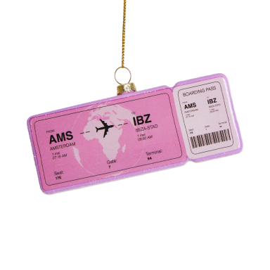 Yup in the Tree Christmas Ornament - Boarding Pass Ibiza