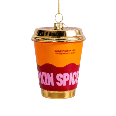 Yup in the Tree Christmas ornament - Pumpkin Spice Latte