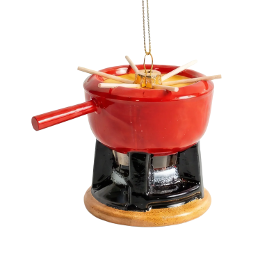 Yup in the Tree Christmas Ornament - Cheese Fondue