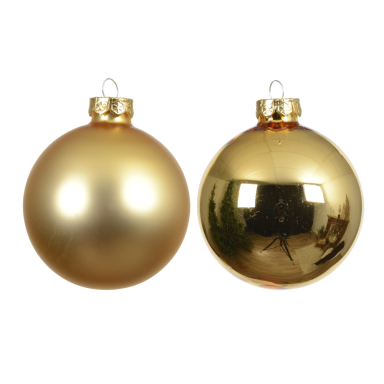 Decoris baubles - Gold - 8cm - Set of 6